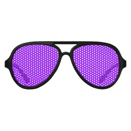 Cool neon violet purple bright solid fun party  aviator sunglasses