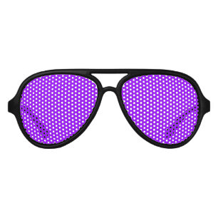 Cool neon violet purple bright solid fun party  aviator sunglasses