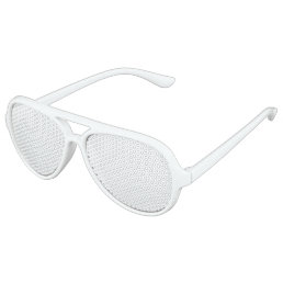 Cool neon white bright plain solid fun party  aviator sunglasses