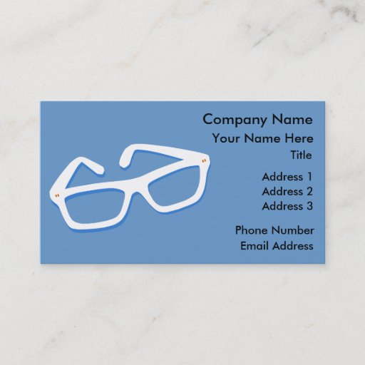 Customizable Cool Nerd Glasses in Black &amp; White Business Card Template
