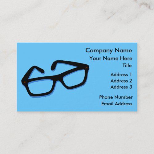 Cool Nerd Glasses in Black &amp; White Business Cards
