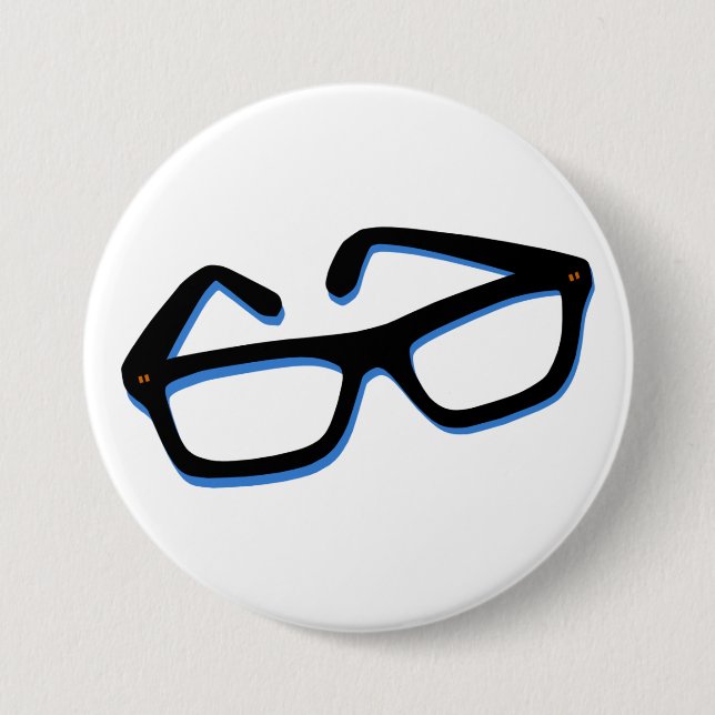 Cool Nerd Glasses Button (Front)