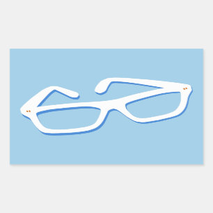 Cool Nerd Glasses Rectangular Sticker