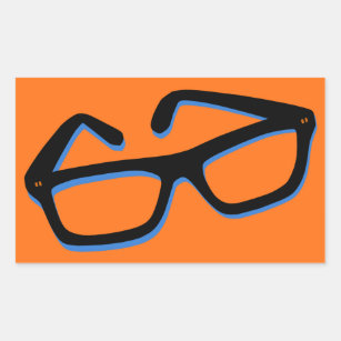 Cool Nerd Glasses Rectangular Sticker