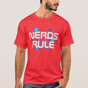Cool Nerds Rule with Atom Symbol T-Shirt