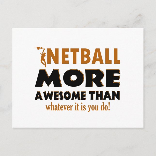 Cool Netball designs Postcard (Front)
