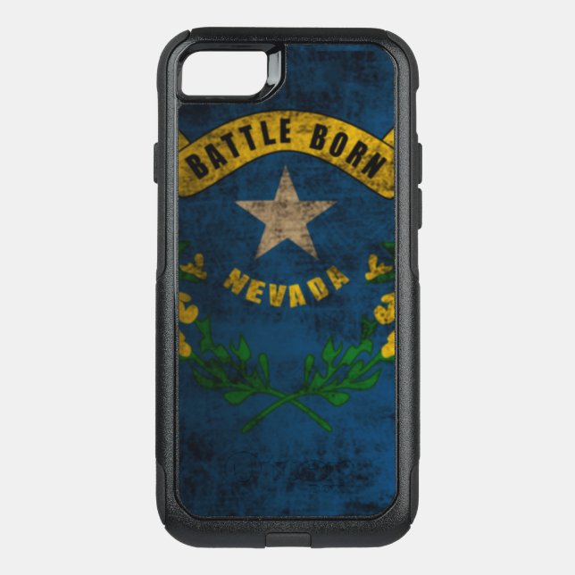 Cool Nevada Flag Vintage Grunge Otterbox iPhone Case (Back)