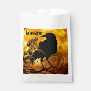 Cool 'Nevermore' Raven Orange Moon Black Specter Favor Bag