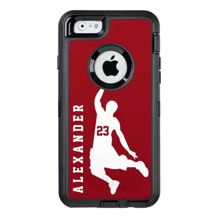 Cool New Custom Sports Red Basketball Player Name Otterbox
