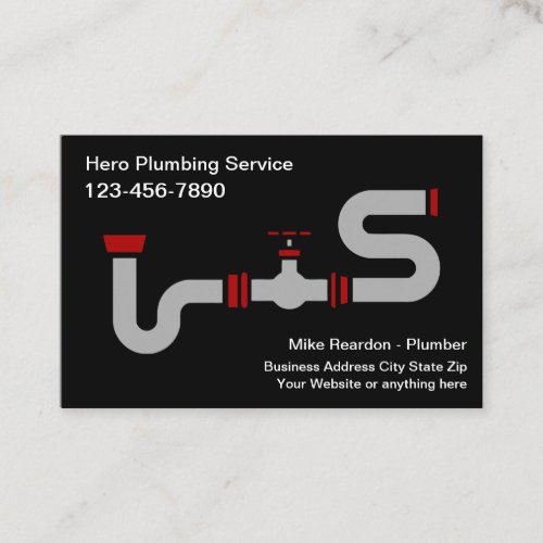 Cool New Plumbing Pipes Business Card