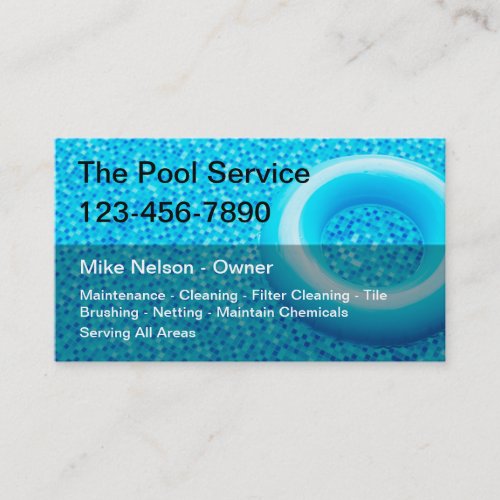 Cool New Swimming Pool Service Business Card