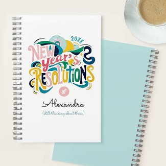 Cool New Year Resolutions Pastel Color Paint Typo 