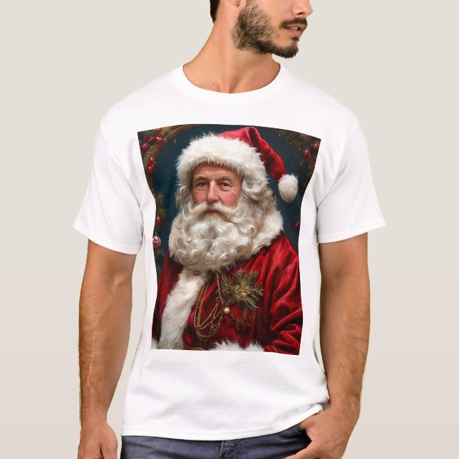 cool new year t-shirt christmas santa claus (Front)