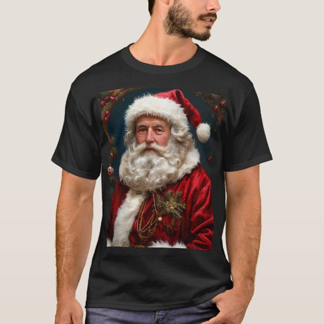 cool new year t-shirt christmas santa claus (Front)