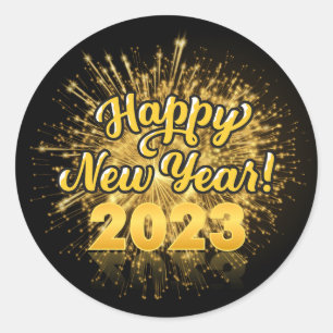 Cool New Year's Eve G Classic Round Stick Classic Classic Round Sticker