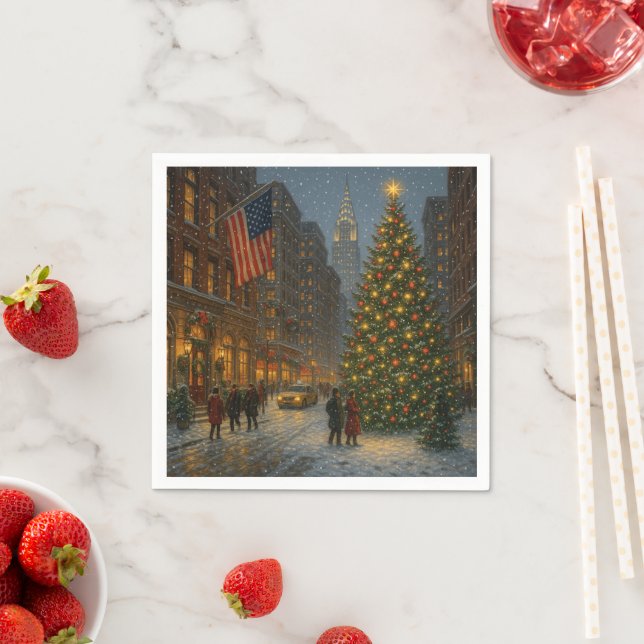 cool new york christmas streets napkins (Insitu)