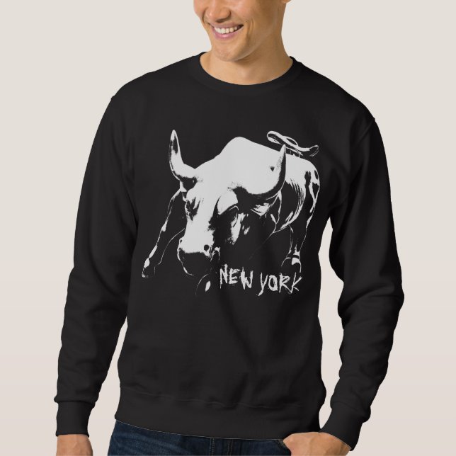 Cool New York Sweatshirt NYC Bull Shirt Souvenir (Front)