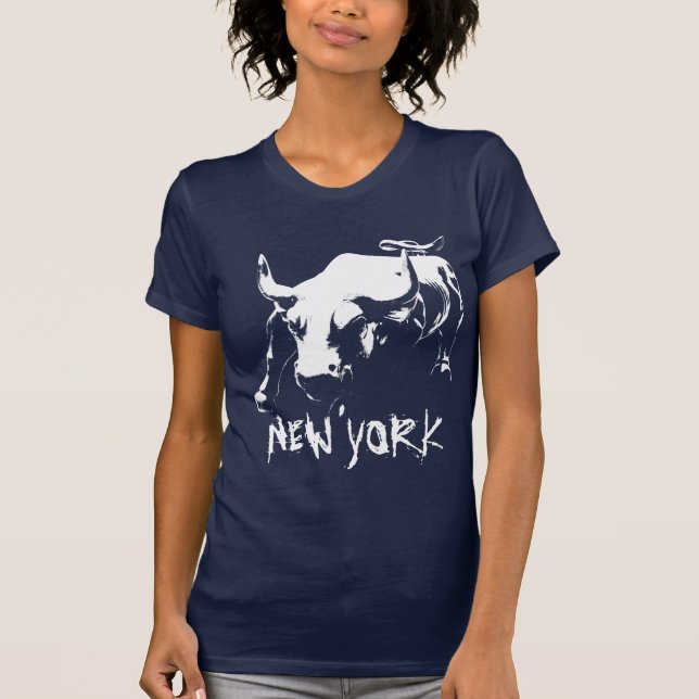 Cool New York  Tank Top Women's NY Bull Shirt (Front)