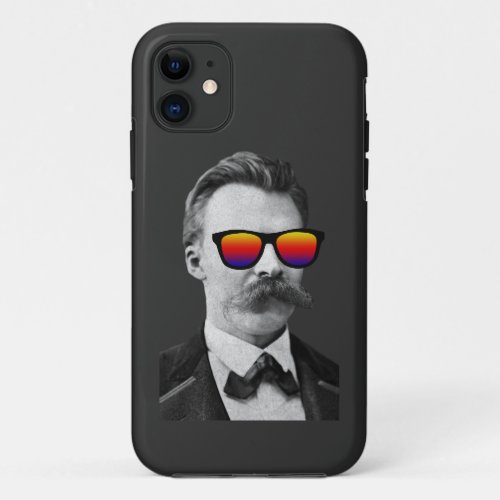 Cool Nietzsche With Sunglasses iPhone 11 Case