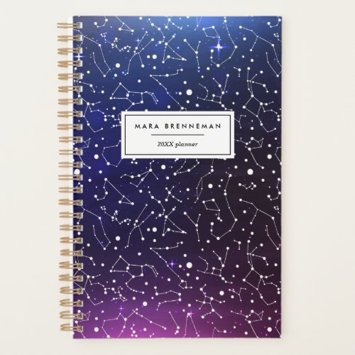 Cool Night Sky Constellations Personalized Planner