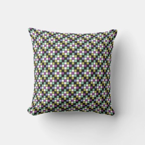 Cool Nine-Patch Quilt Pattern Throw Pillow
