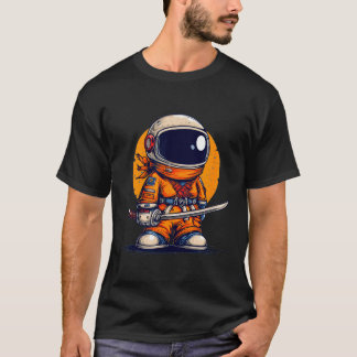 Cool ninja in astronaut space suit costume  T-Shirt