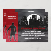 Cool Ninja in the City Birthday Invitation (Front/Back)
