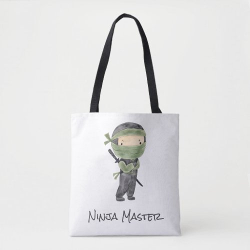 Cool Ninja Kids Customizable Gender Neutral Design Tote Bag