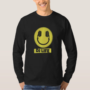 Cool No Music No Life Dj Headphones T-Shirt