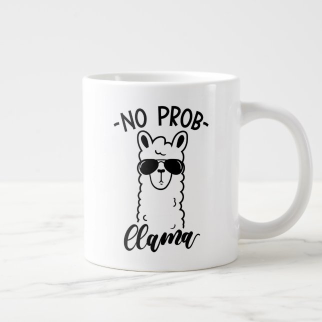 Cool No Prob Llama Giant Coffee Mug (Right)