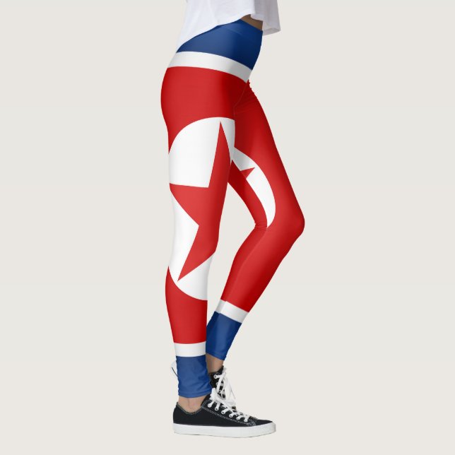 Cool North Korea Flag Fashion Leggings (Right)