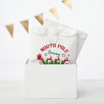 Cool North Pole Brewing Company Party Favor Bag by DoodlesHolidayGifts at Zazzle