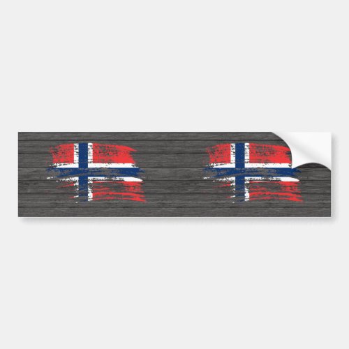 Cool Norwegian flag design Bumper Sticker