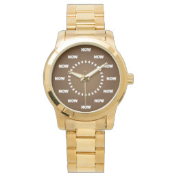 Cool &quot;NOW&quot; Watch (Brown)