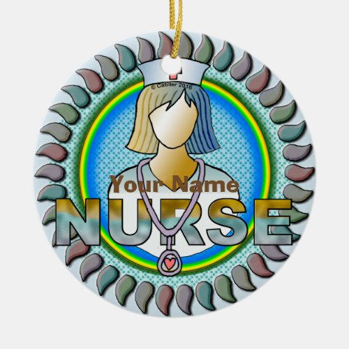 Cool Nurse custom name ornament