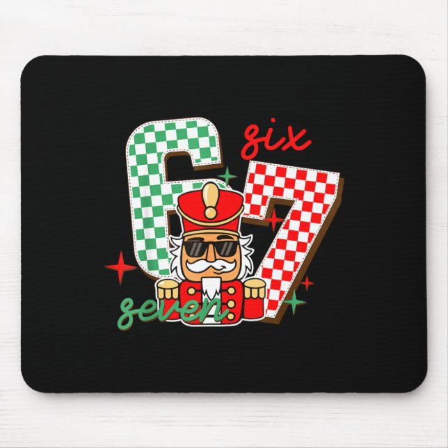 Cool Nutcracker Christmas 67 Six Seven Gen Alpha S Mouse Pad (Front)