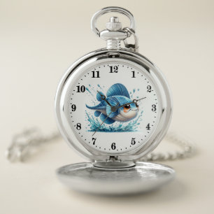 Cool ocean fish lovers  pocket watch