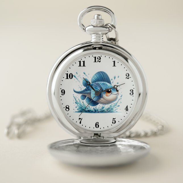 Cool ocean fish lovers  pocket watch (Inside)