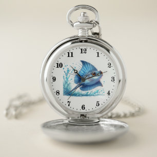 Cool ocean fish lovers pocket watch