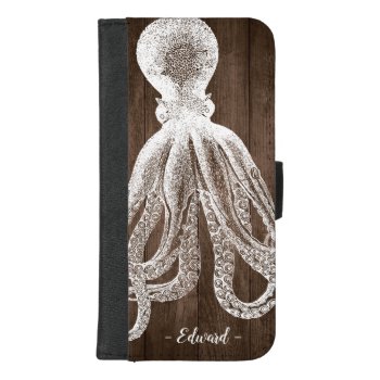 Cool Octopus Tentacles Illustration Iphone 8/7 Plus Wallet Case by CityHunter at Zazzle