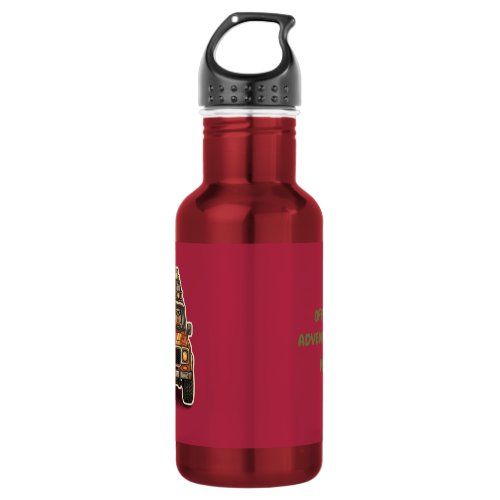 Cool Off-Road Capybara Camping Custom Stainless Steel Water Bottle