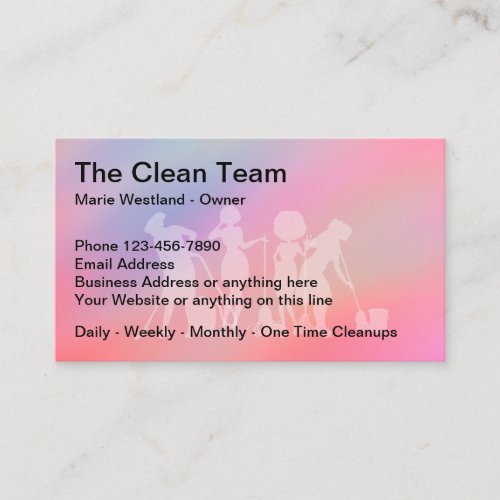 Cool Office And Residential Cleaning  Business Card