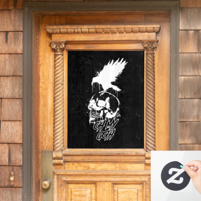 Cool Oh My Goth Gothic Metal  Window Cling (Home Door)