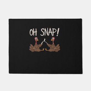 Cool Oh Snap! _ Funny Turkey With Wishbone Thanksg Doormat