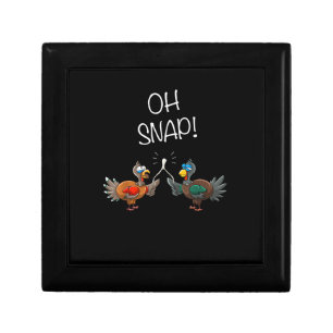 Cool Oh Snap! _ Funny Turkey With Wishbone Thanksg Gift Box