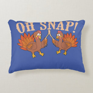 Cool Oh Snap! Funny Turkey With Wishbone Thanksgi Accent Pillow