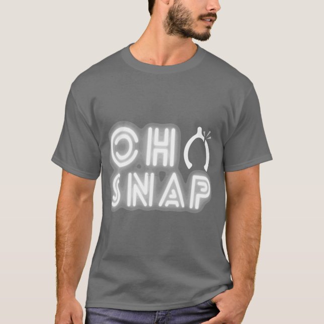 Cool Oh Snap Funny Wishbone Thanksgiving T-Shirt (Front)