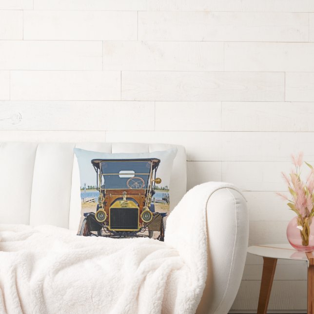 Cool Old Car Pillow! Throw Pillow (Couch)