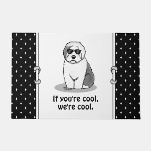 Cool Old English Sheepdog (Gray 1) Cute Funny Doormat