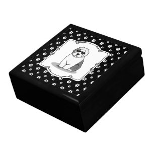 Cool Old English Sheepdog (Gray 1) Cute Funny Gift Box